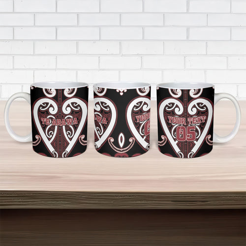 Custom Aotearoa Te Arawa Ceramic Mug Maori Tribal Pattern