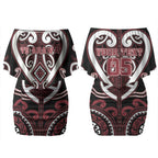 Custom Aotearoa Te Arawa Couples Matching Off Shoulder Short Dress and Hawaiian Shirt Maori Tribal Pattern