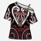Custom Aotearoa Te Arawa Cross Shoulder Shirt Maori Tribal Pattern