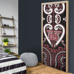 Custom Aotearoa Te Arawa Door Cover Maori Tribal Pattern