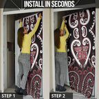 Custom Aotearoa Te Arawa Door Cover Maori Tribal Pattern