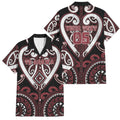 Custom Aotearoa Te Arawa Family Matching Summer Maxi Dress and Hawaiian Shirt Maori Tribal Pattern