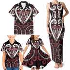 Custom Aotearoa Te Arawa Family Matching Tank Maxi Dress and Hawaiian Shirt Maori Tribal Pattern