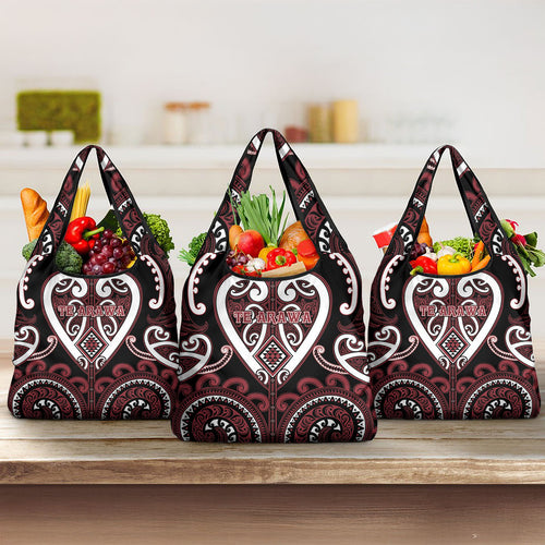 Aotearoa Te Arawa Grocery Bag Maori Tribal Pattern