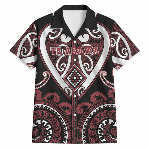 Custom Aotearoa Te Arawa Hawaiian Shirt Maori Tribal Pattern