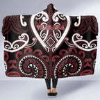 Aotearoa Te Arawa Hooded Blanket Maori Tribal Pattern
