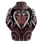 Custom Aotearoa Te Arawa Hoodie Maori Tribal Pattern