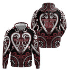 Custom Aotearoa Te Arawa Hoodie Maori Tribal Pattern