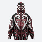 Custom Aotearoa Te Arawa Hoodie Maori Tribal Pattern