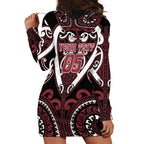 Custom Aotearoa Te Arawa Hoodie Dress Maori Tribal Pattern