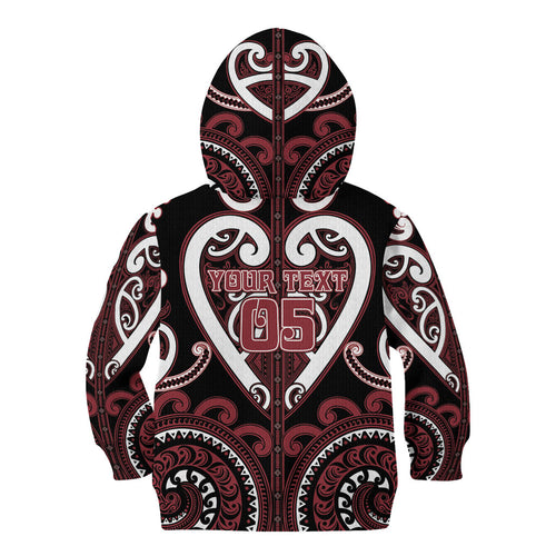 Custom Aotearoa Te Arawa Kid Hoodie Maori Tribal Pattern