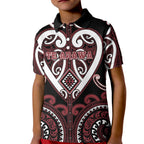 Custom Aotearoa Te Arawa Kid Polo Shirt Maori Tribal Pattern