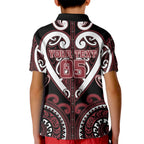 Custom Aotearoa Te Arawa Kid Polo Shirt Maori Tribal Pattern