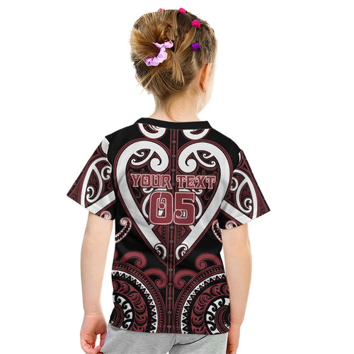 Custom Aotearoa Te Arawa Kid T Shirt Maori Tribal Pattern