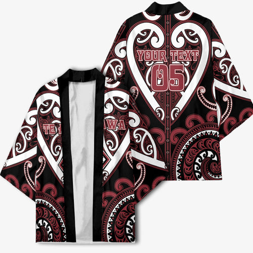 Custom Aotearoa Te Arawa Kimono Maori Tribal Pattern