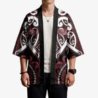 Custom Aotearoa Te Arawa Kimono Maori Tribal Pattern