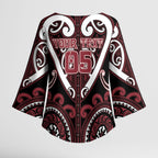 Custom Aotearoa Te Arawa Kimono Sleeve Blouse Maori Tribal Pattern