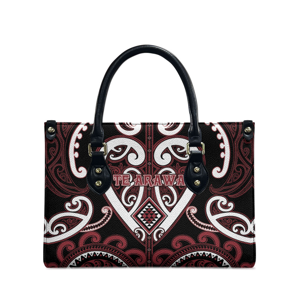 Aotearoa Te Arawa Leather Bag Maori Tribal Pattern