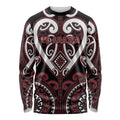 Custom Aotearoa Te Arawa Long Sleeve Shirt Maori Tribal Pattern