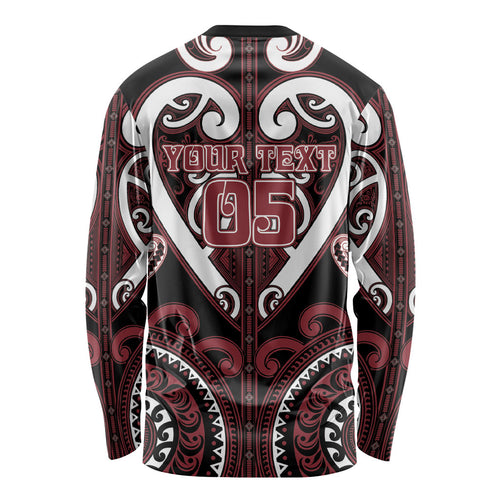 Custom Aotearoa Te Arawa Long Sleeve Shirt Maori Tribal Pattern