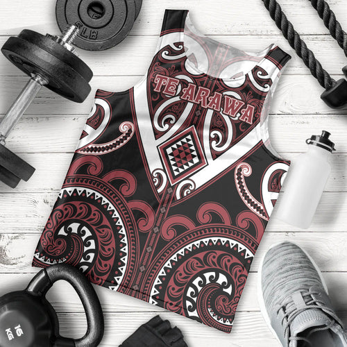 Custom Aotearoa Te Arawa Men Tank Top Maori Tribal Pattern