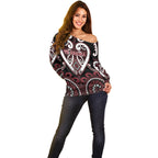 Custom Aotearoa Te Arawa Off Shoulder Sweater Maori Tribal Pattern