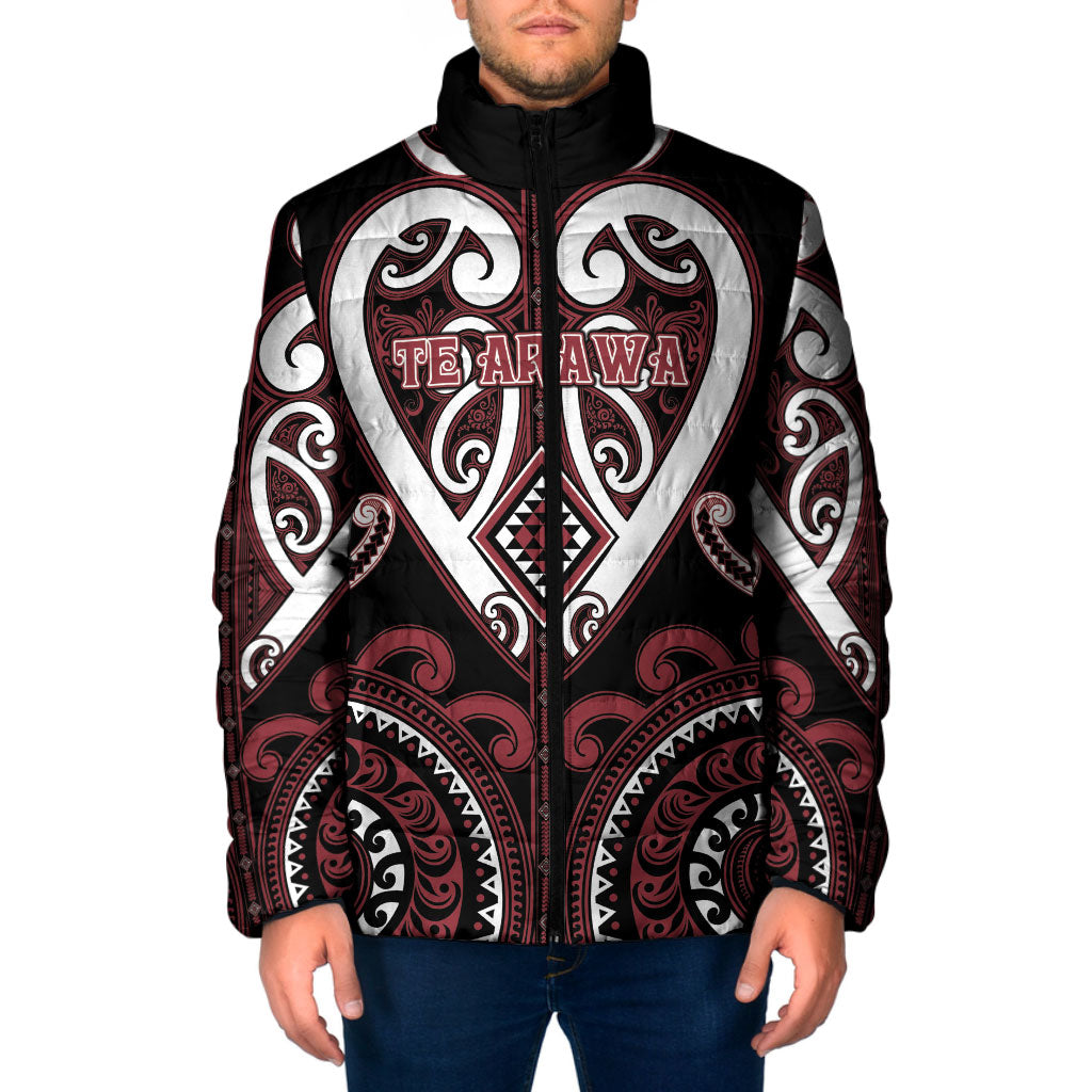 Custom Aotearoa Te Arawa Padded Jacket Maori Tribal Pattern