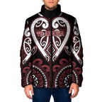 Custom Aotearoa Te Arawa Padded Jacket Maori Tribal Pattern
