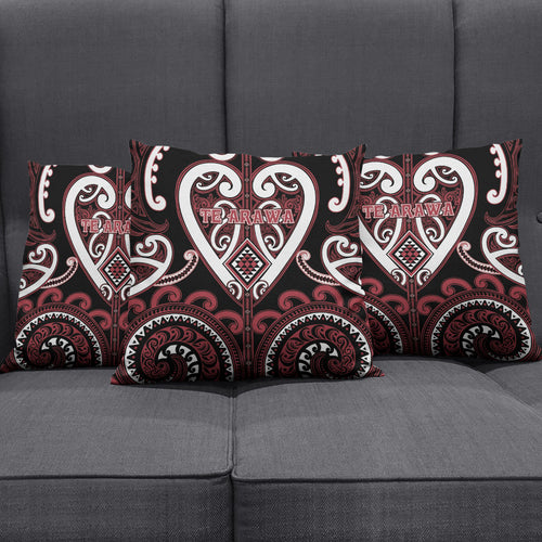 Aotearoa Te Arawa Pillow Cover Maori Tribal Pattern