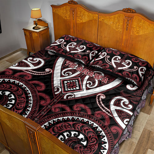 Aotearoa Te Arawa Quilt Bed Set Maori Tribal Pattern