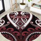 Aotearoa Te Arawa Round Carpet Maori Tribal Pattern