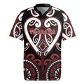 Custom Aotearoa Te Arawa Rugby Jersey Maori Tribal Pattern