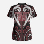 Custom Aotearoa Te Arawa Scrub Top Maori Tribal Pattern