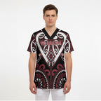 Custom Aotearoa Te Arawa Scrub Top Maori Tribal Pattern