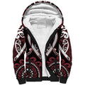 Custom Aotearoa Te Arawa Sherpa Hoodie Maori Tribal Pattern
