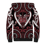 Custom Aotearoa Te Arawa Sherpa Hoodie Maori Tribal Pattern