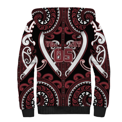Custom Aotearoa Te Arawa Sherpa Hoodie Maori Tribal Pattern