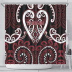 Aotearoa Te Arawa Shower Curtain Maori Tribal Pattern