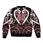 Custom Aotearoa Te Arawa Sleeve Zip Bomber Jacket Maori Tribal Pattern