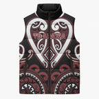 Custom Aotearoa Te Arawa Sleeveless Puffer Jacket Maori Tribal Pattern