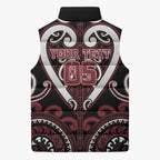 Custom Aotearoa Te Arawa Sleeveless Puffer Jacket Maori Tribal Pattern