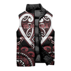 Custom Aotearoa Te Arawa Sleeveless Puffer Jacket Maori Tribal Pattern
