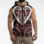Custom Aotearoa Te Arawa Sleeveless Zip Hoodie Maori Tribal Pattern
