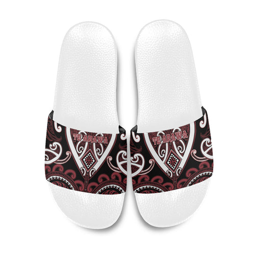 Aotearoa Te Arawa Slide Sandals Maori Tribal Pattern