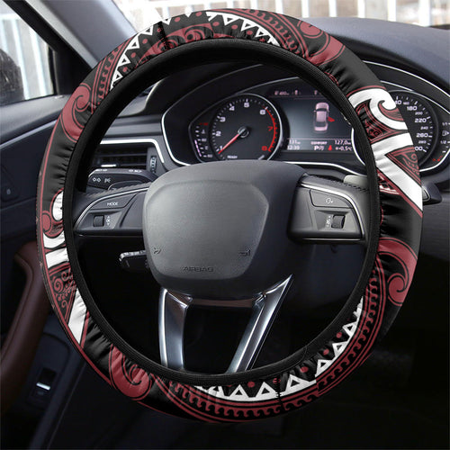 Aotearoa Te Arawa Steering Wheel Cover Maori Tribal Pattern