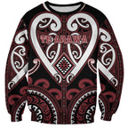 Custom Aotearoa Te Arawa Sweatshirt Maori Tribal Pattern