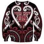 Custom Aotearoa Te Arawa Sweatshirt Maori Tribal Pattern