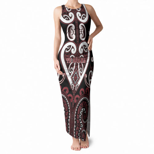 Custom Aotearoa Te Arawa Tank Maxi Dress Maori Tribal Pattern