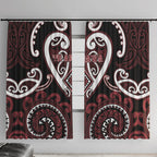 Aotearoa Te Arawa Window Curtain Maori Tribal Pattern