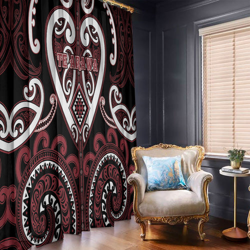 Aotearoa Te Arawa Window Curtain Maori Tribal Pattern